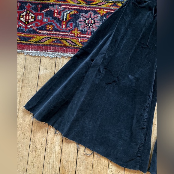 SOLD | Free People Black Velvet Edgy Long Flare Pants - Picture 5 of 7